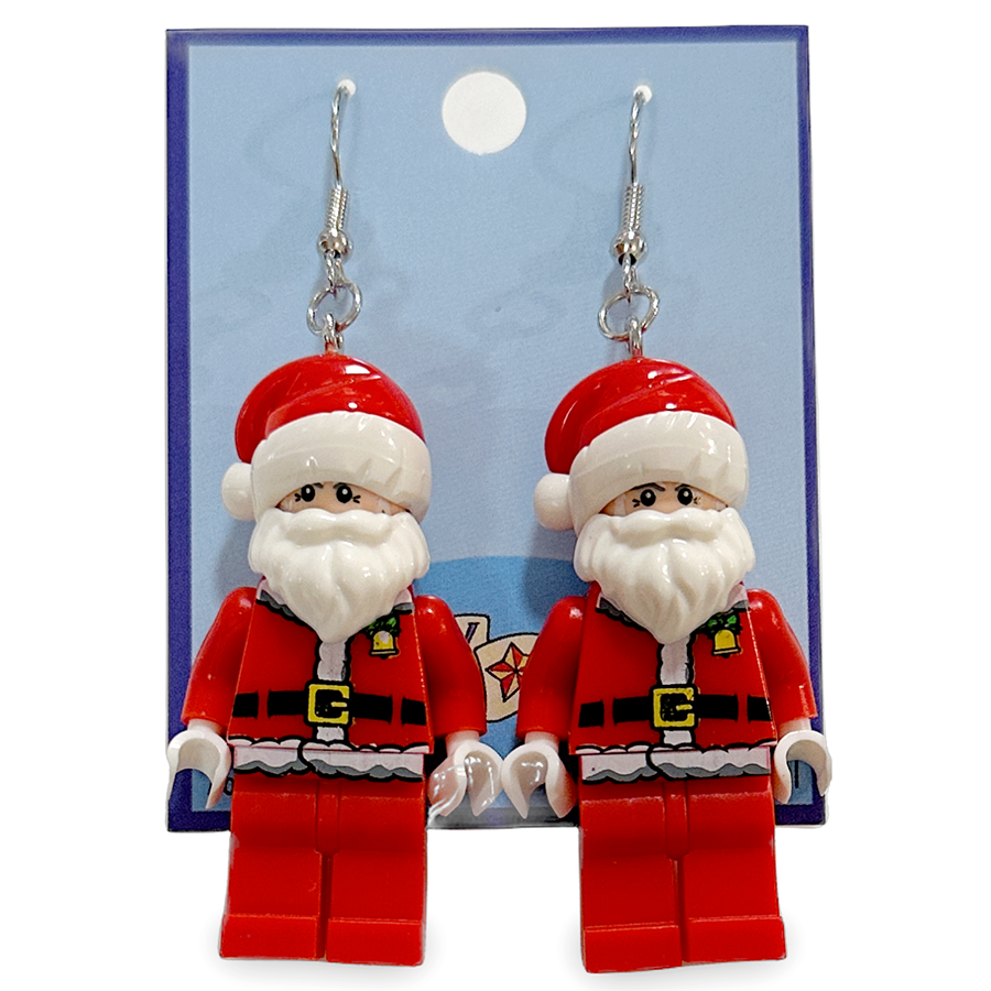 Earrings - Lego Santa