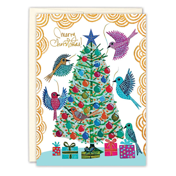 Boxed Holiday Cards - Birds & Tree