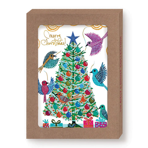 Boxed Holiday Cards - Birds & Tree