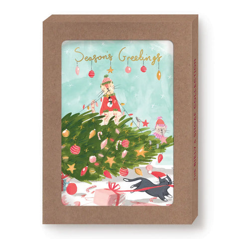 Boxed Holiday Cards - Cat's Mischief