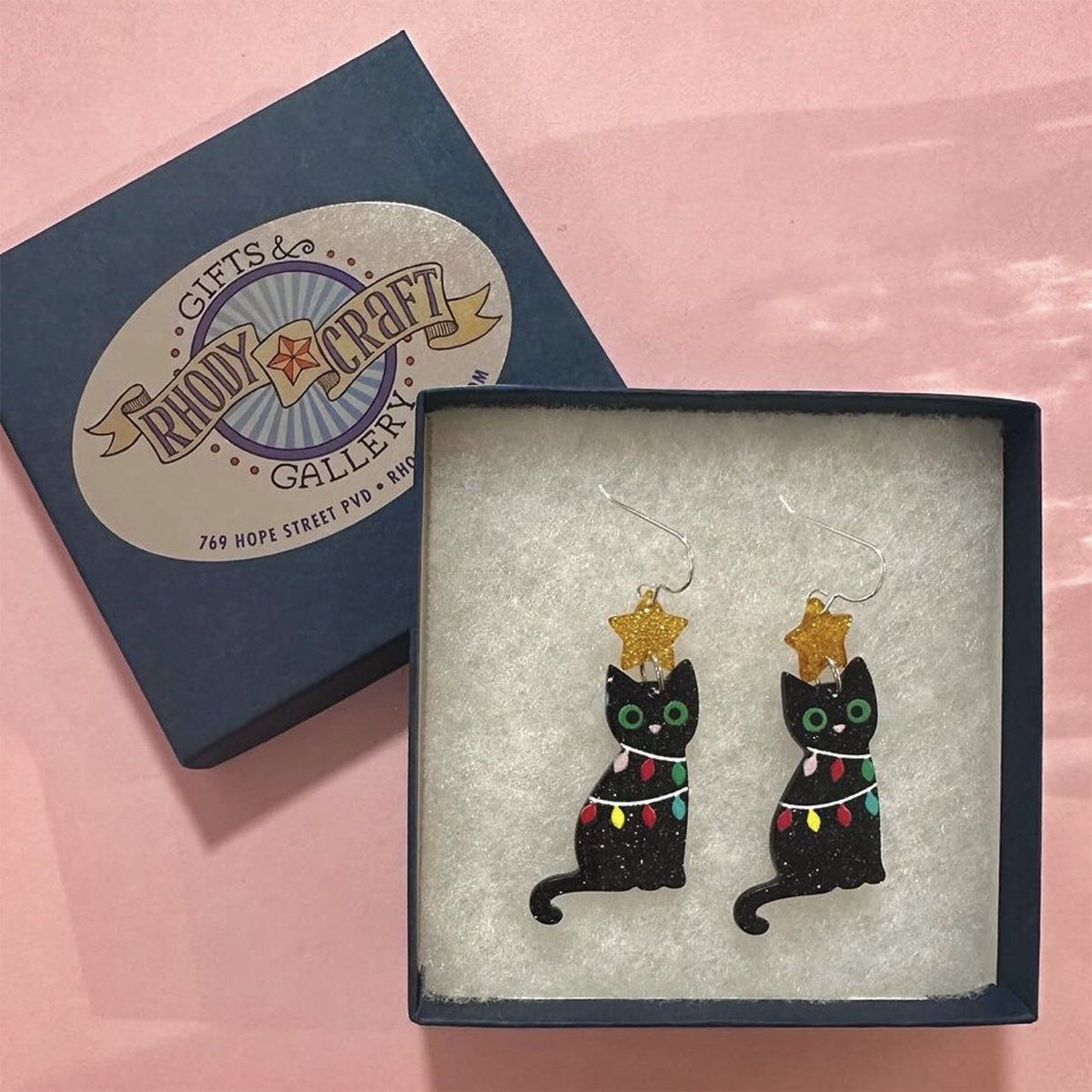 Earrings - Holiday Kitties