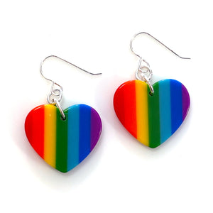 Earrings - Rainbow Hearts