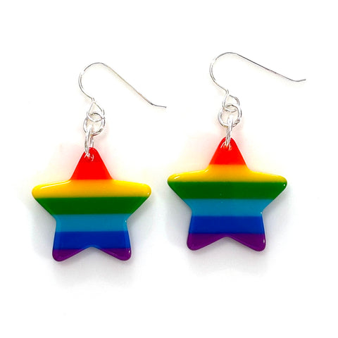 Earrings - Rainbow Stars