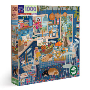 1000 piece puzzle - Blue Kitchen