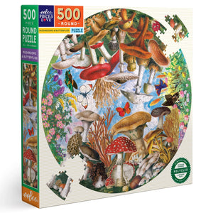 500 piece puzzle - Mushrooms & Butterflies
