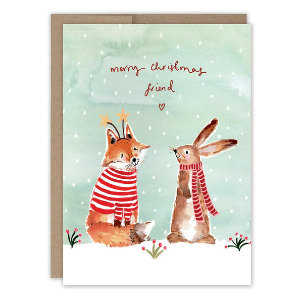 Boxed Holiday Cards - Fox & Bunny