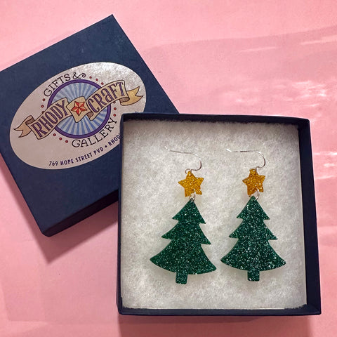 Earrings - Sparkly Tree