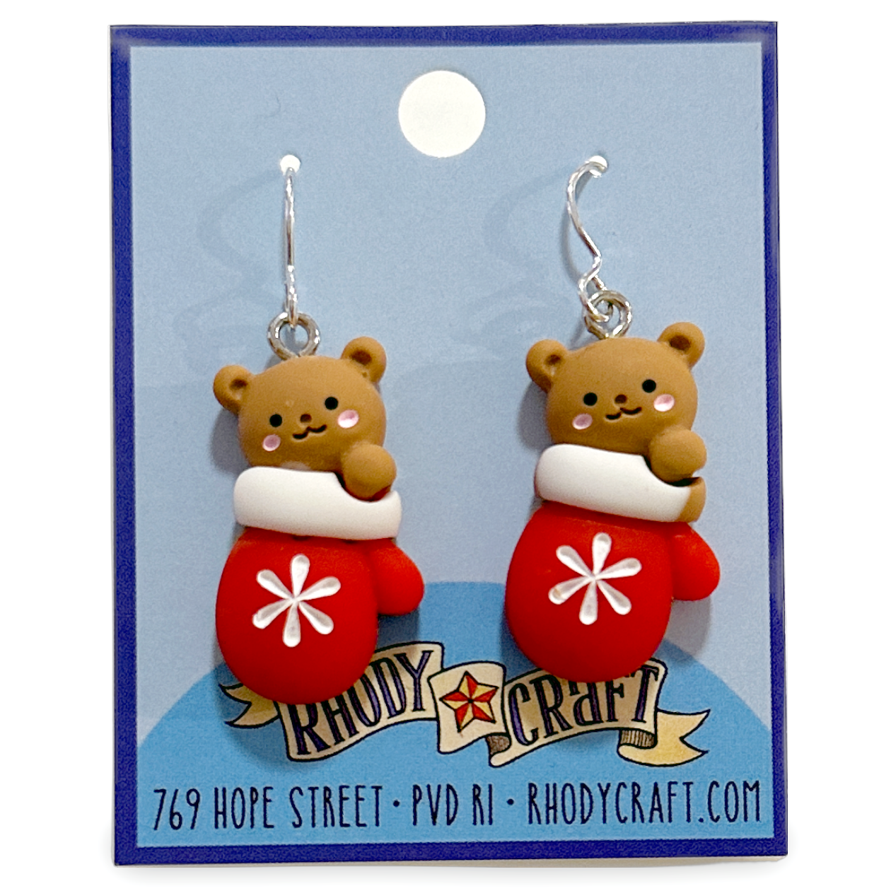 Earrings - Mitten Bear