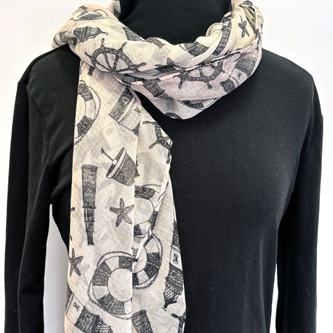 Scarf - Nautical Black