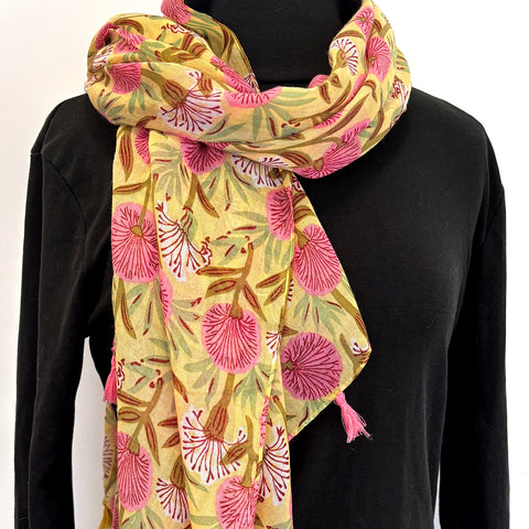 Scarf - Pink Flowers