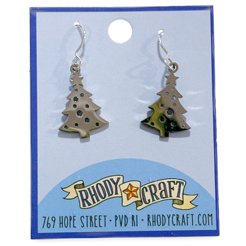 Earrings - Tree Dangle Silver-tone