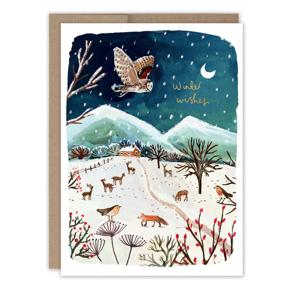 Boxed Holiday Cards - Winter Owl