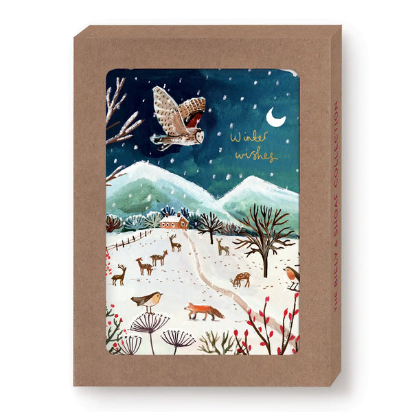 Boxed Holiday Cards - Winter Owl