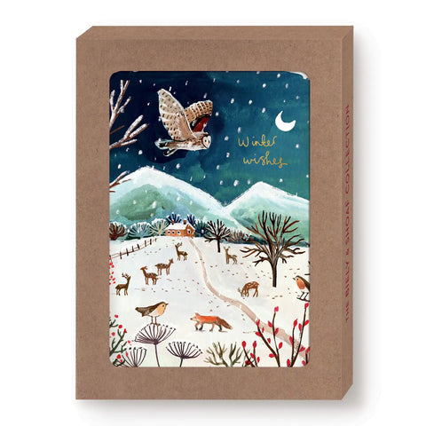 Boxed Holiday Cards - Winter Owl