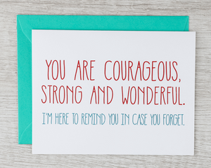 Card - Courageous & Strong