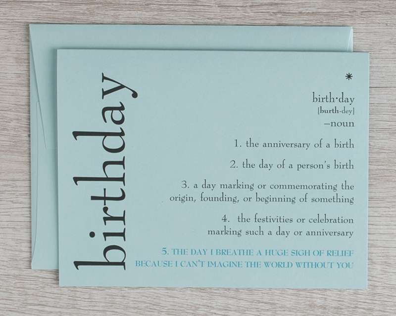 Card - Birthday - Definition