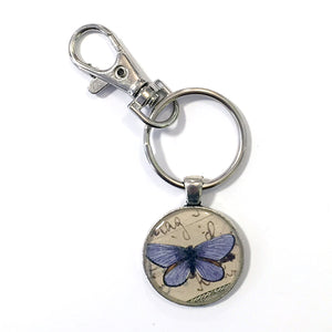 Blue Butterfly Keychain