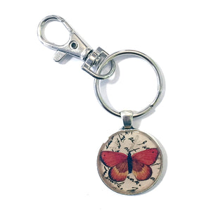 Orange Butterfly Keychain