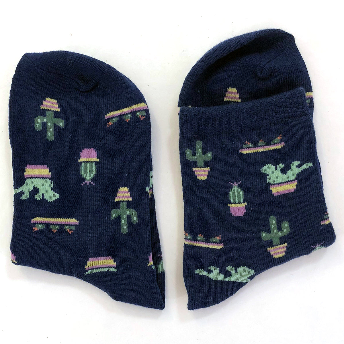 WS - Cactus Socks - Navy