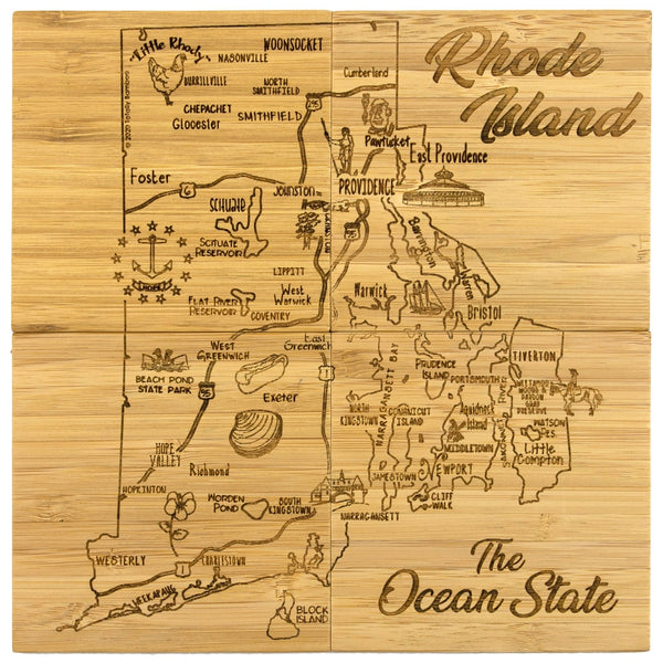 Rhode Island Puzzle Coaster Set