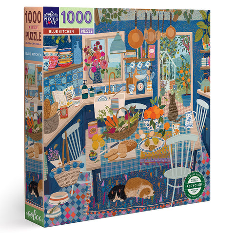1000 piece puzzle - Blue Kitchen