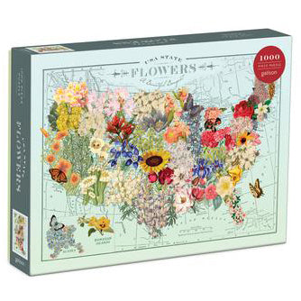 1000 piece puzzle - State Flowers