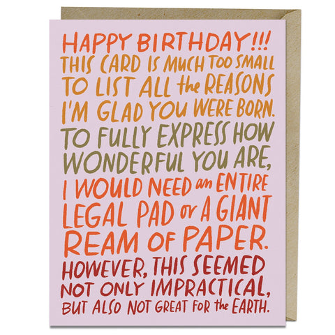 Card - Birthday - All The Reasons