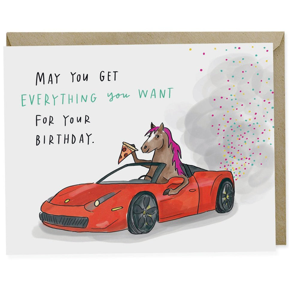 Card - Birthday - Pizza Pony