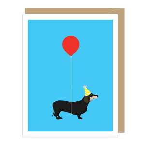 Card - Birthday - Balloon Dachshund