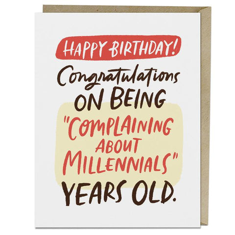 Card - Birthday - Millennials