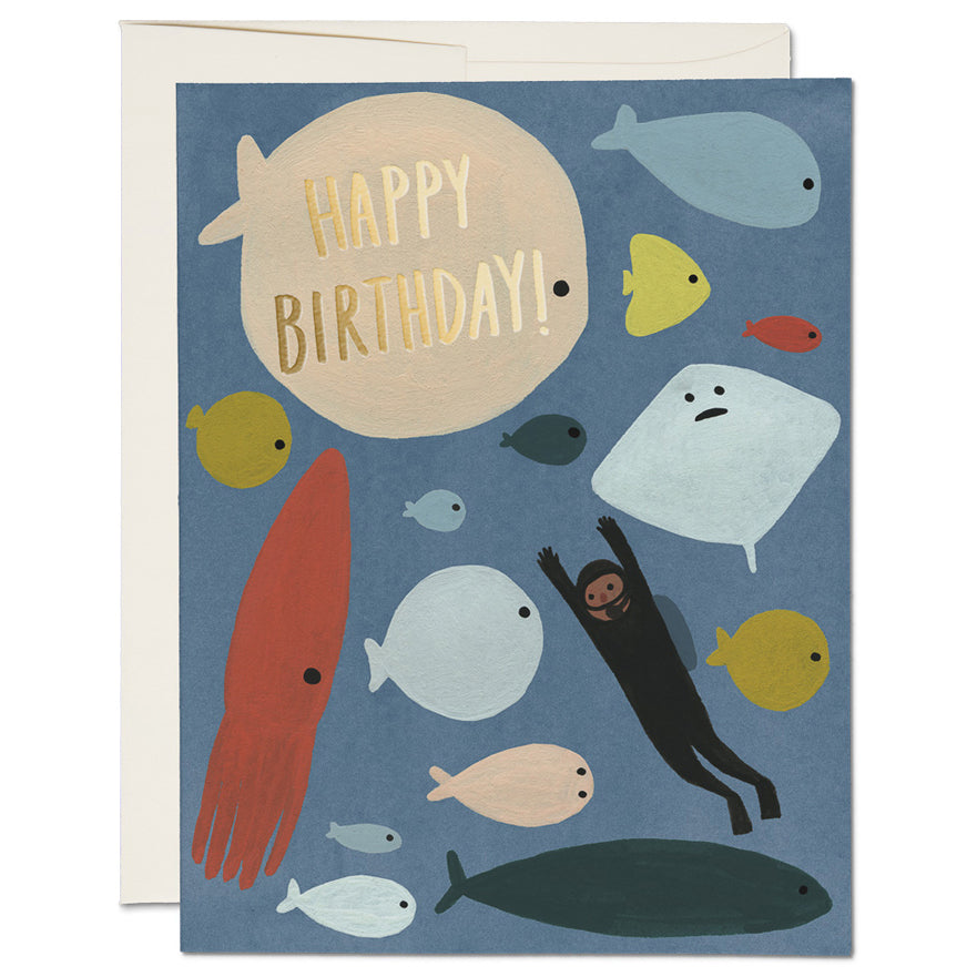 Card - Birthday - Scuba Diver