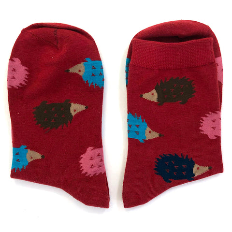 WS - Hedgehog Socks - Red