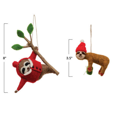 Ornament - Holiday Sloth