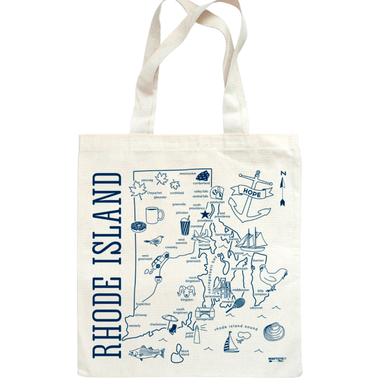 Tote Bag - RI Map