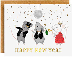 Card - Holiday - New Years Mice