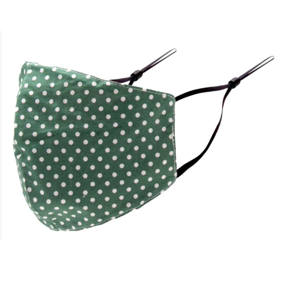 Mask - Polka Dot Green