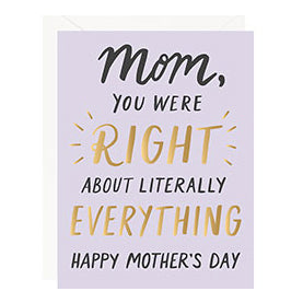 Card - Mother's Day - You Were Right